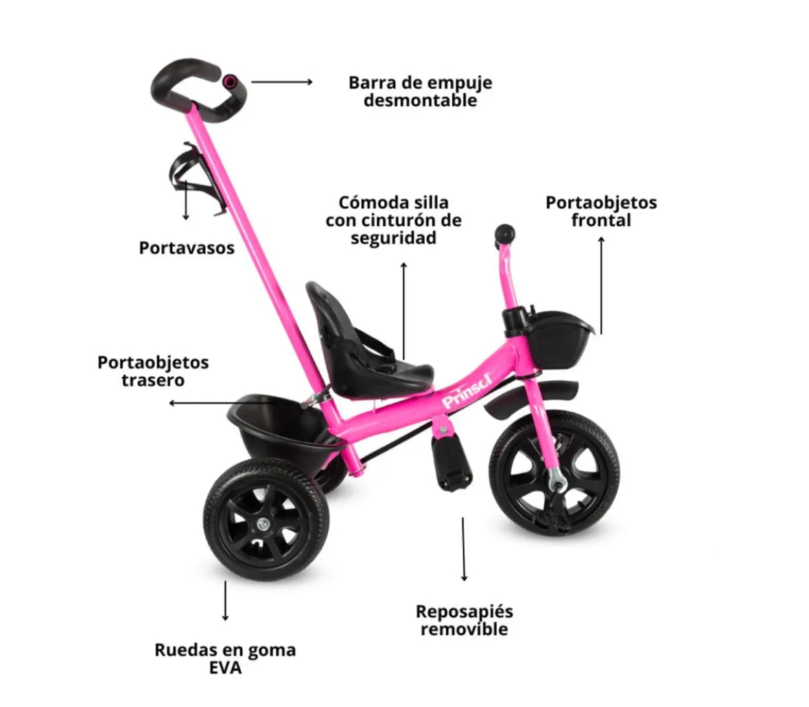 Triciclo Paseador Cool Kids Prinsel