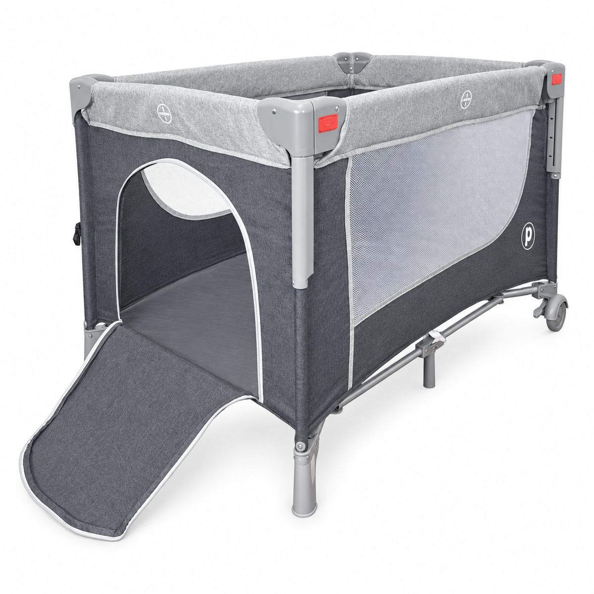 Cuna Corral Colecho Priori Madison Plus Con Cambiador y Mosquitero Tela En Lino Premium