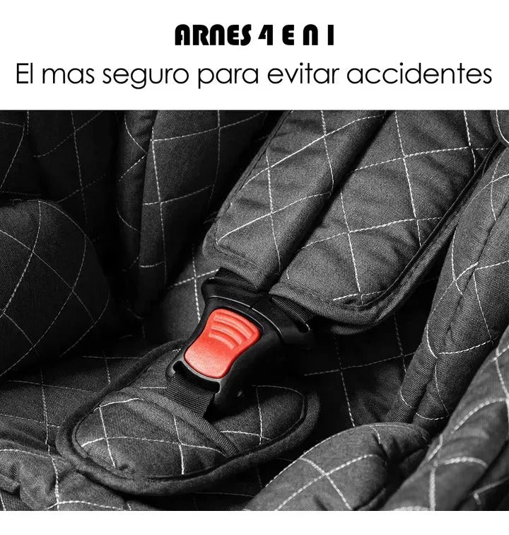 Coche Moisés De Lujo X1 Con Pañalera y Doble Acolchado