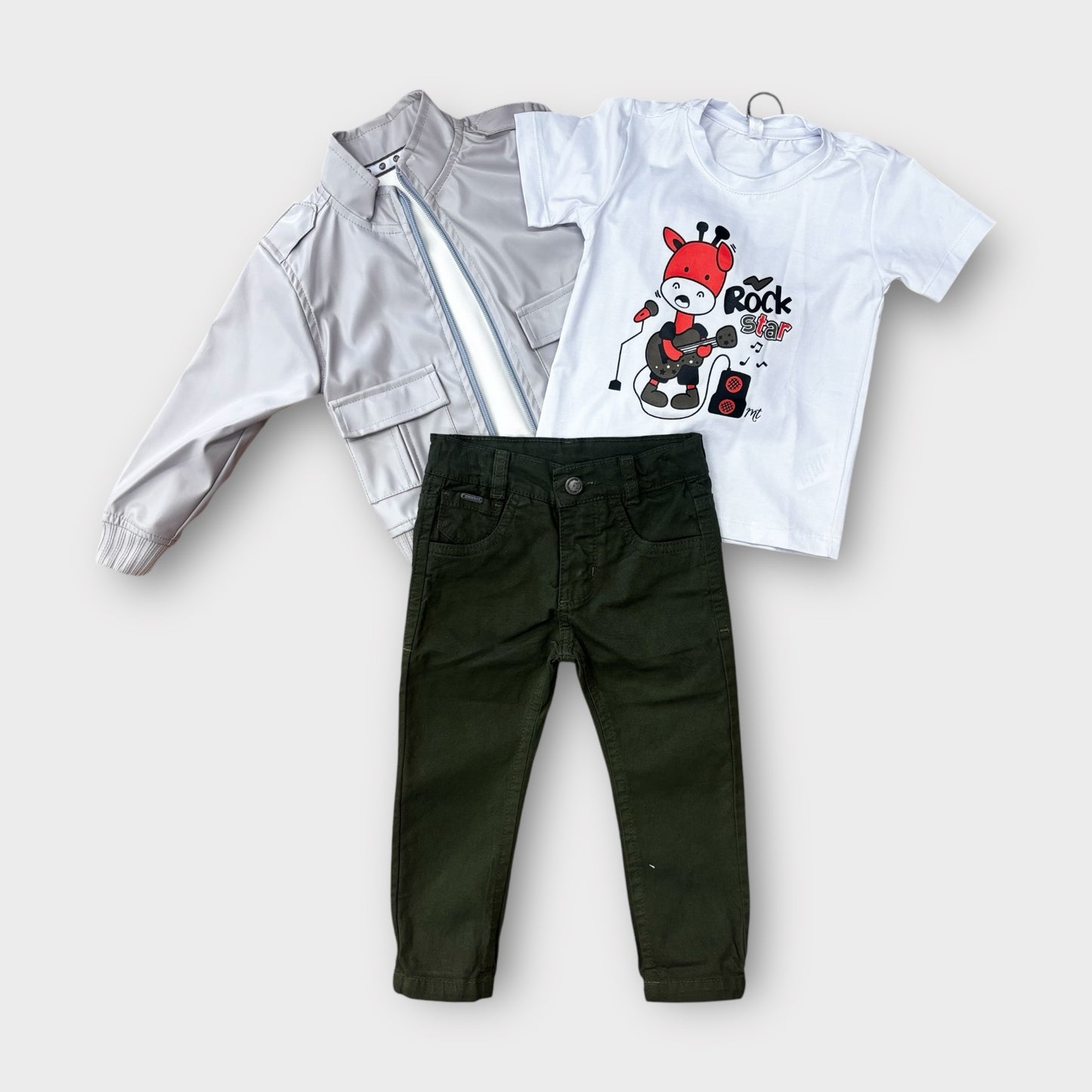 Conjunto 3 Piezas Chaqueta en Cuero
