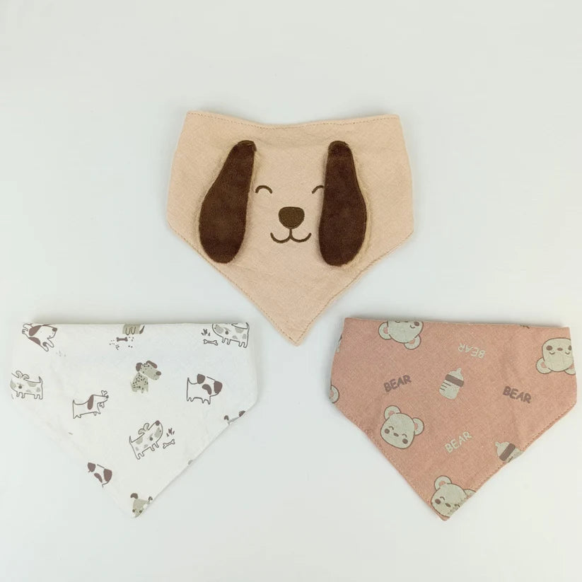 Set Baberos x 3 Tipo Bandana 398