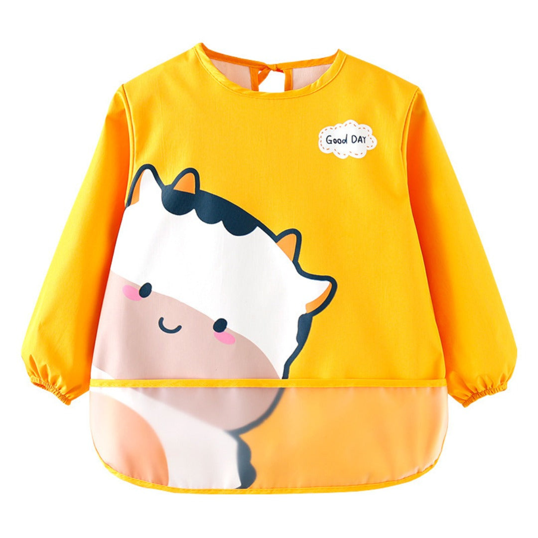 Babero Delantal Con Mangas En Tela Con Bolsillo Recolector