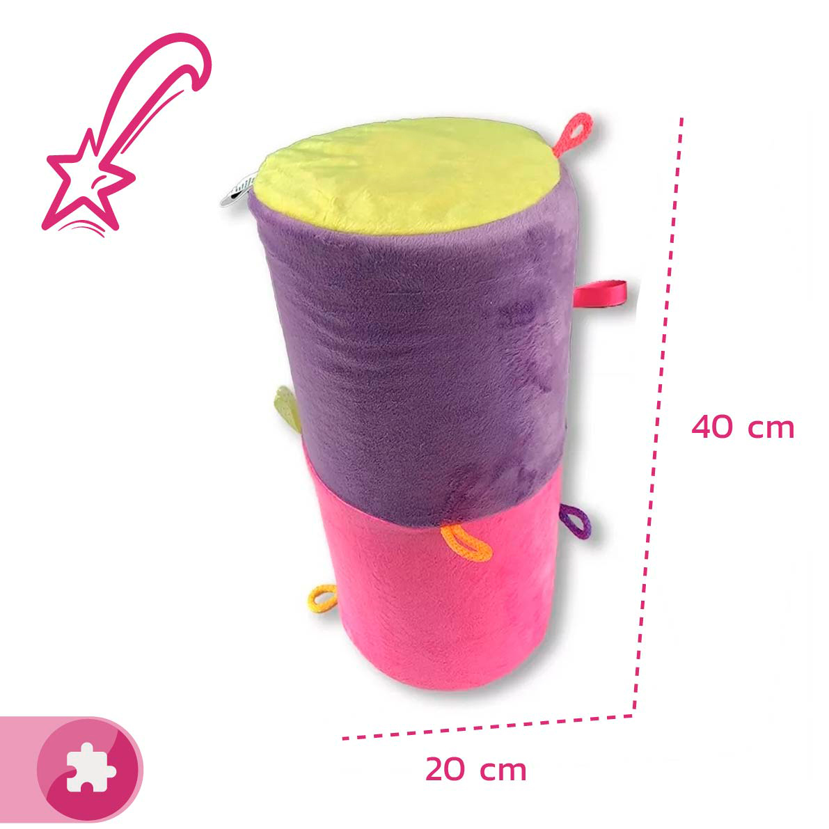 Rodillo Para Gateo Tela en Felpa