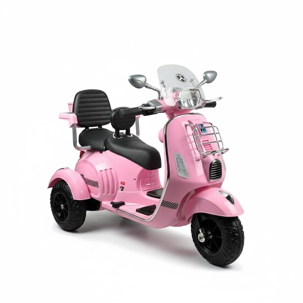 Moto Vespa 2 Puestos, Llantas En Goma Con Control Remoto
