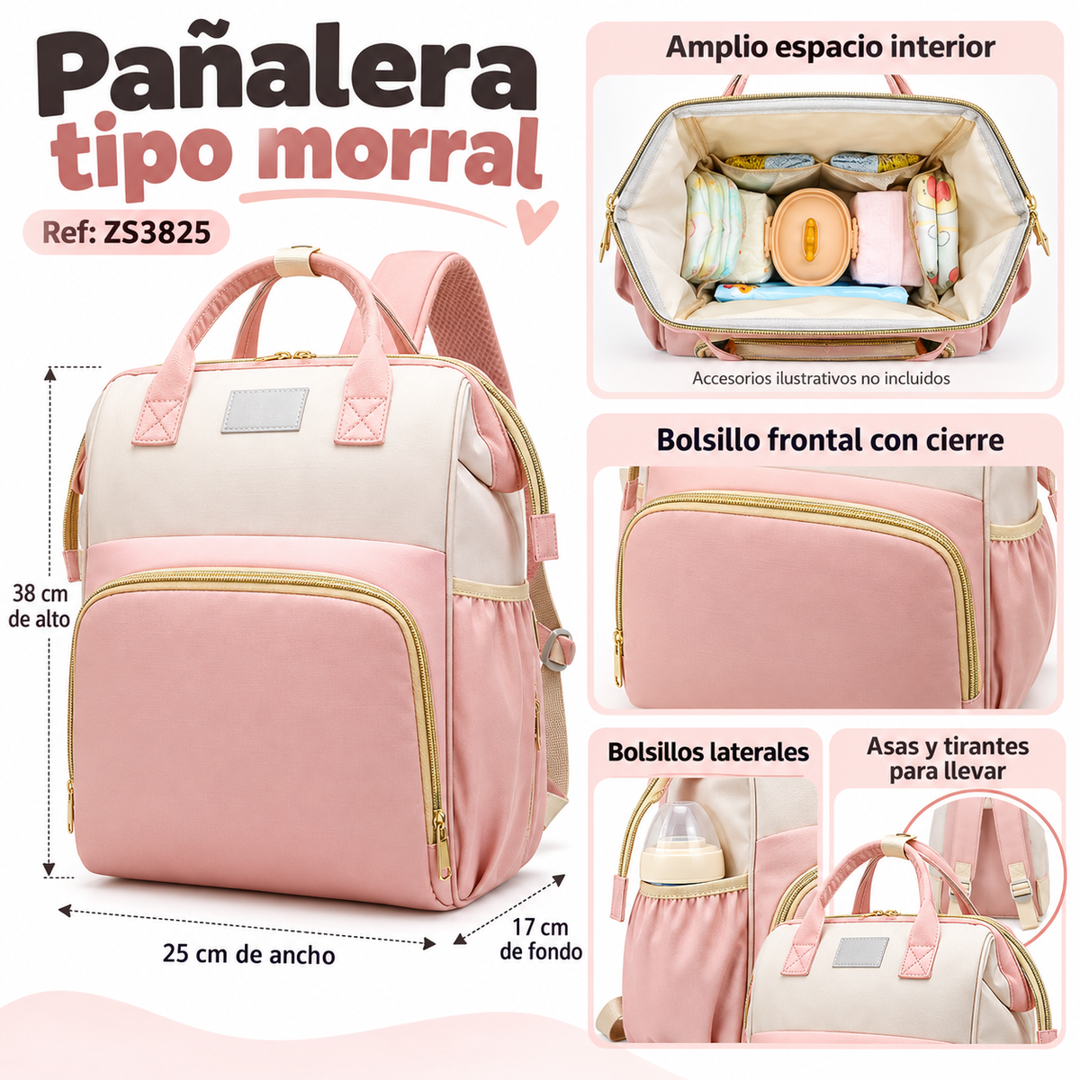 Pañalera Tipo Morral para Bebé