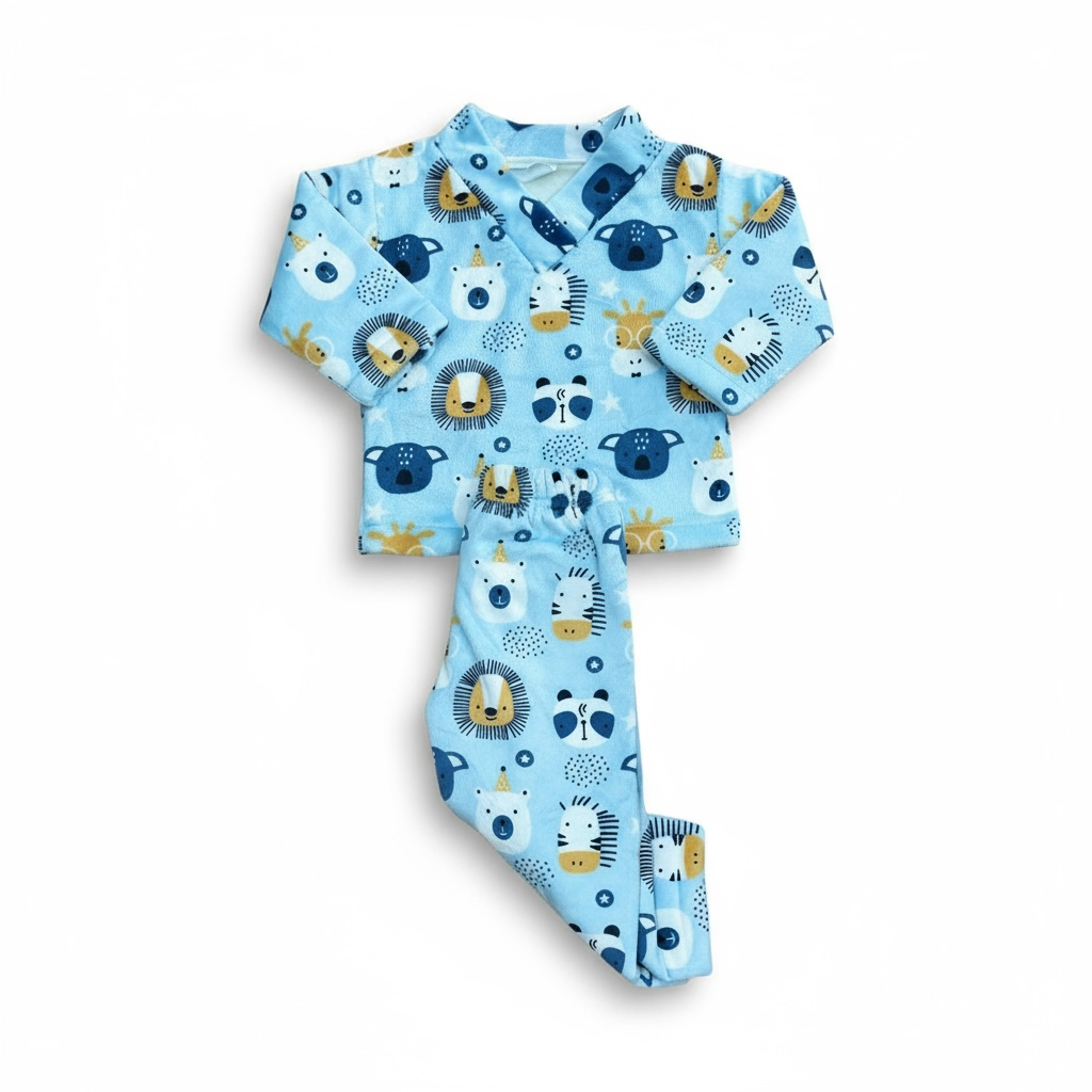 Pijama Suavetina Con Interior Térmico 2 Piezas Niño Sin Botones