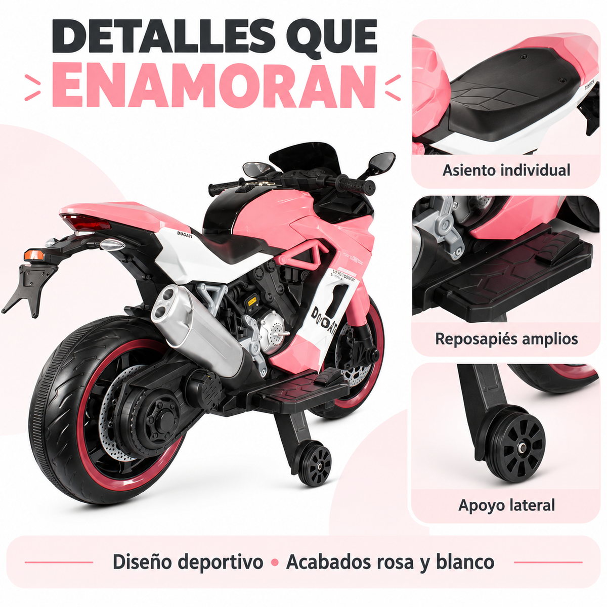 Moto Electrica 12V Tipo Ducati GT Prinsel