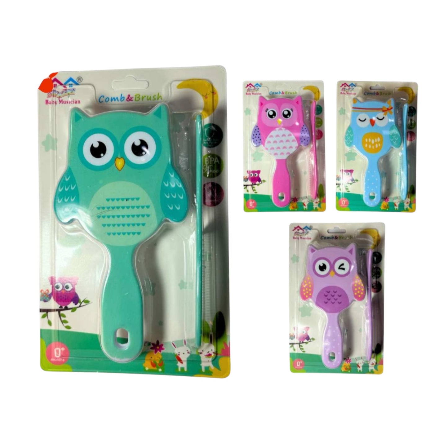 Set Cepillo Para Cabello Búho