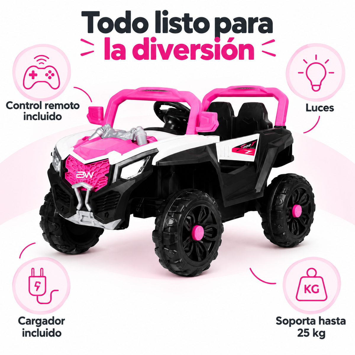 Carro Eléctrico Prinsel Patrol 6V Control Remoto y 2 Motores