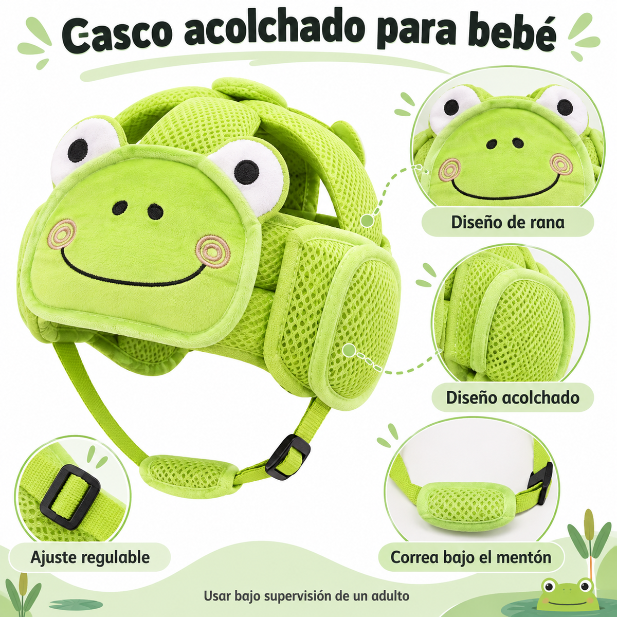 Casco Acolchado para Bebé con Diseño de Animal