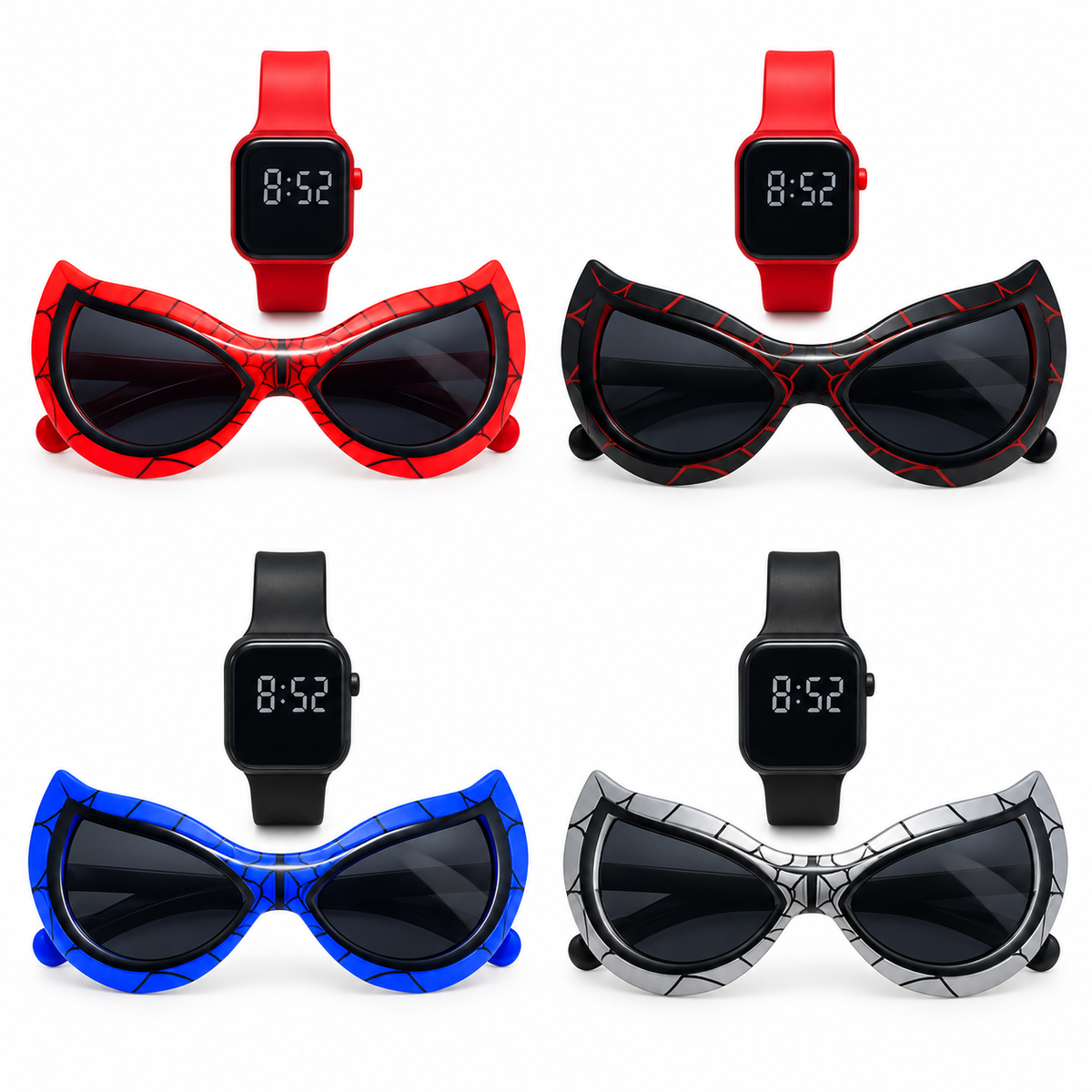 🕸️ Set infantil de gafas + reloj digital