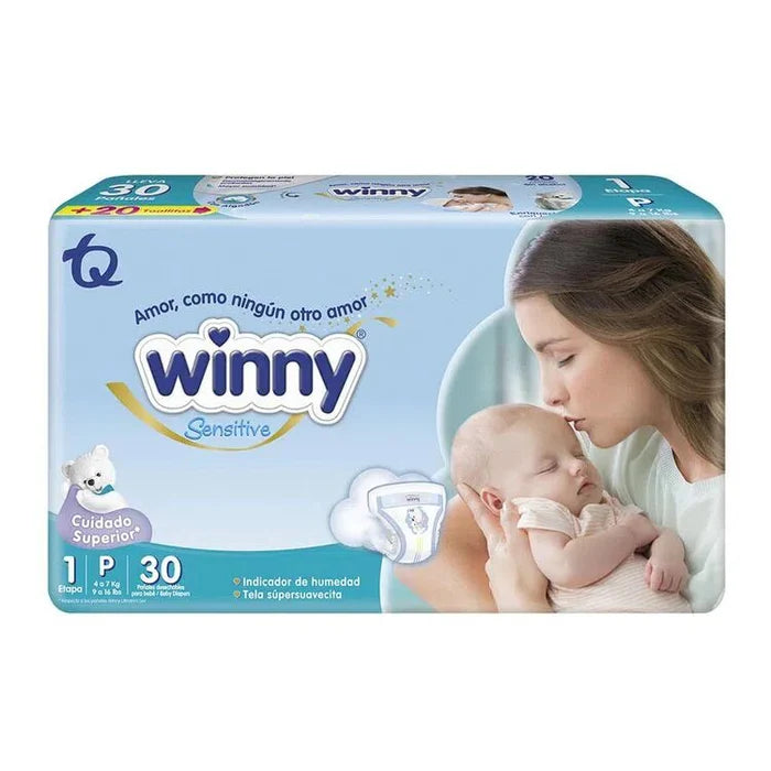 Pañal Winny Sensitive Etapa 1 x 30 unidades