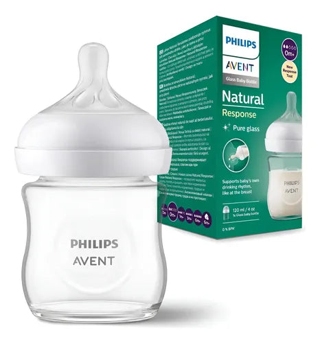 Tetero Natural Response En Vidrio 3.0 4 oz Avent