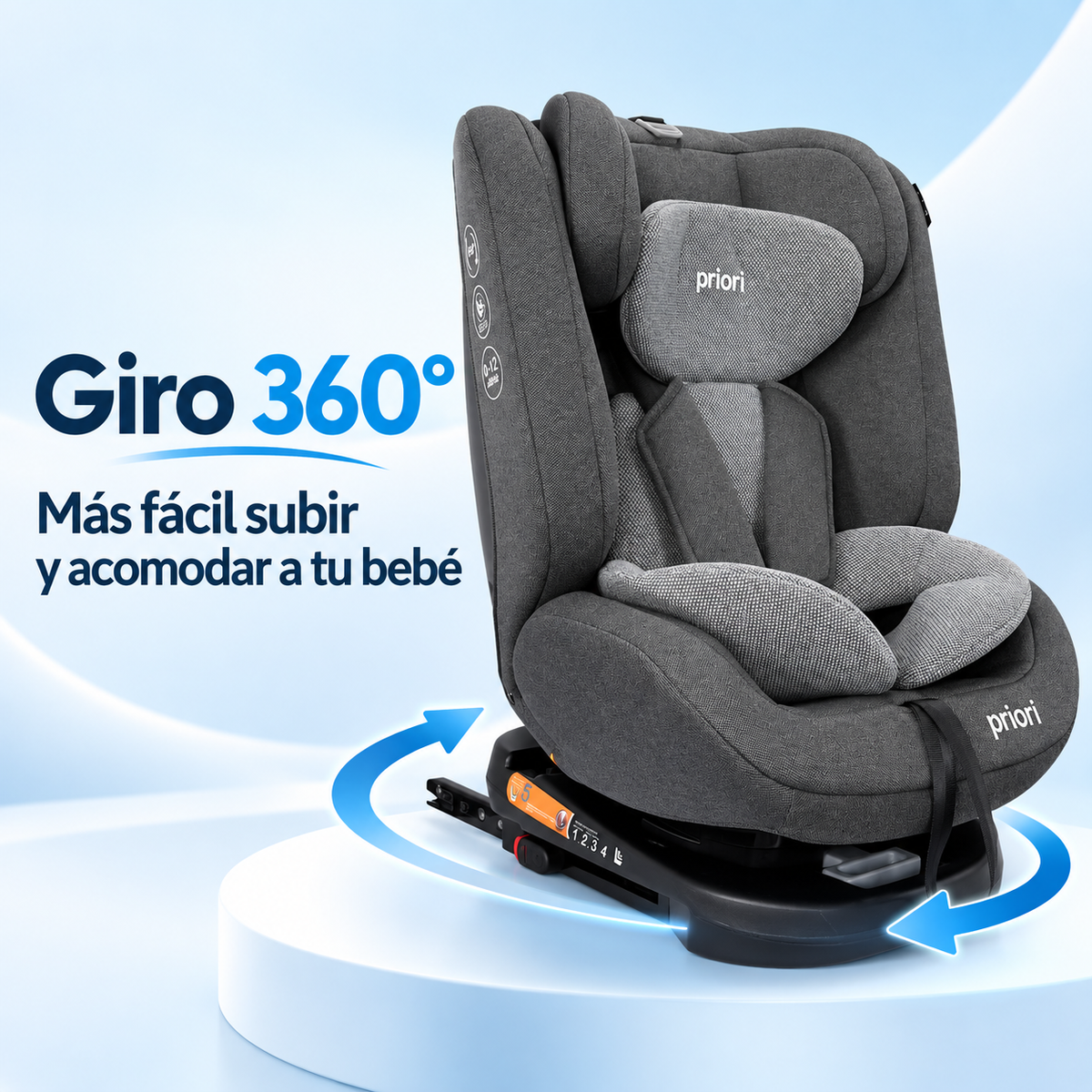 Silla de carro Priori First i-Size 360° ISOFIX