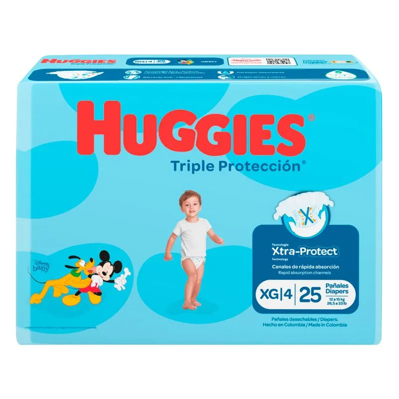 Pañal Huggies Triple Proteccion Etapa 4 x 25 unidades