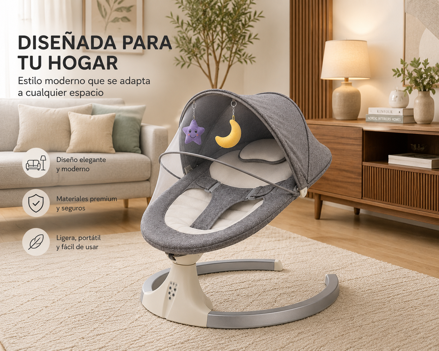 Mecedora Eléctrica Inteligente Con Control Remoto NB y Bluetooth Basic