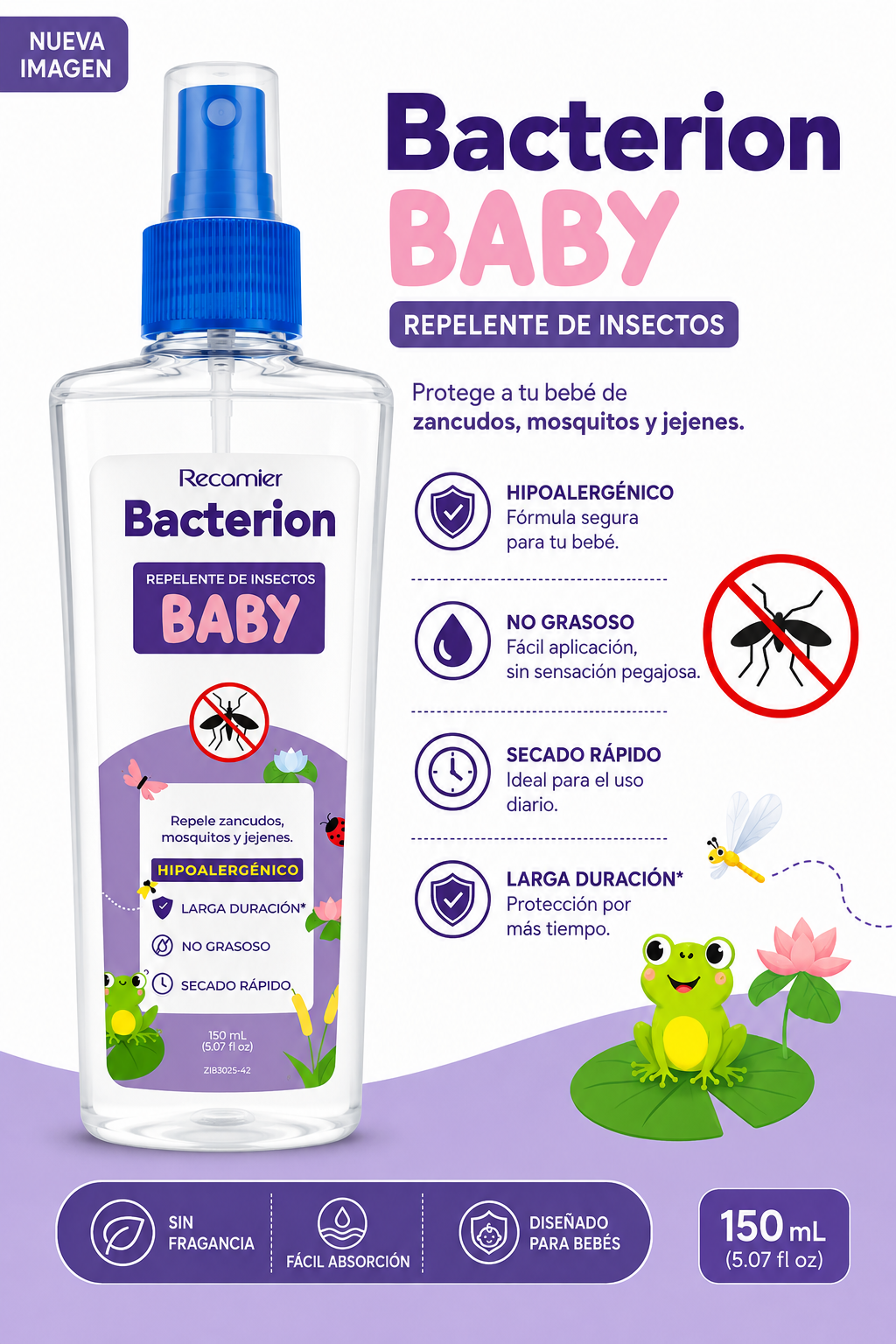 Repelente de Insectos Bacterion Baby 150 ml