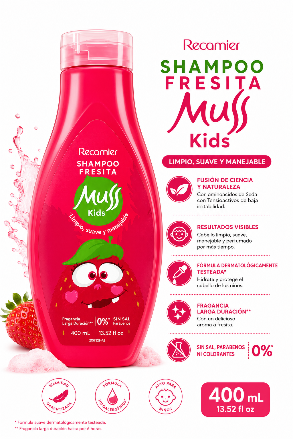 Shampoo Muss Kids Fresita 400 ml