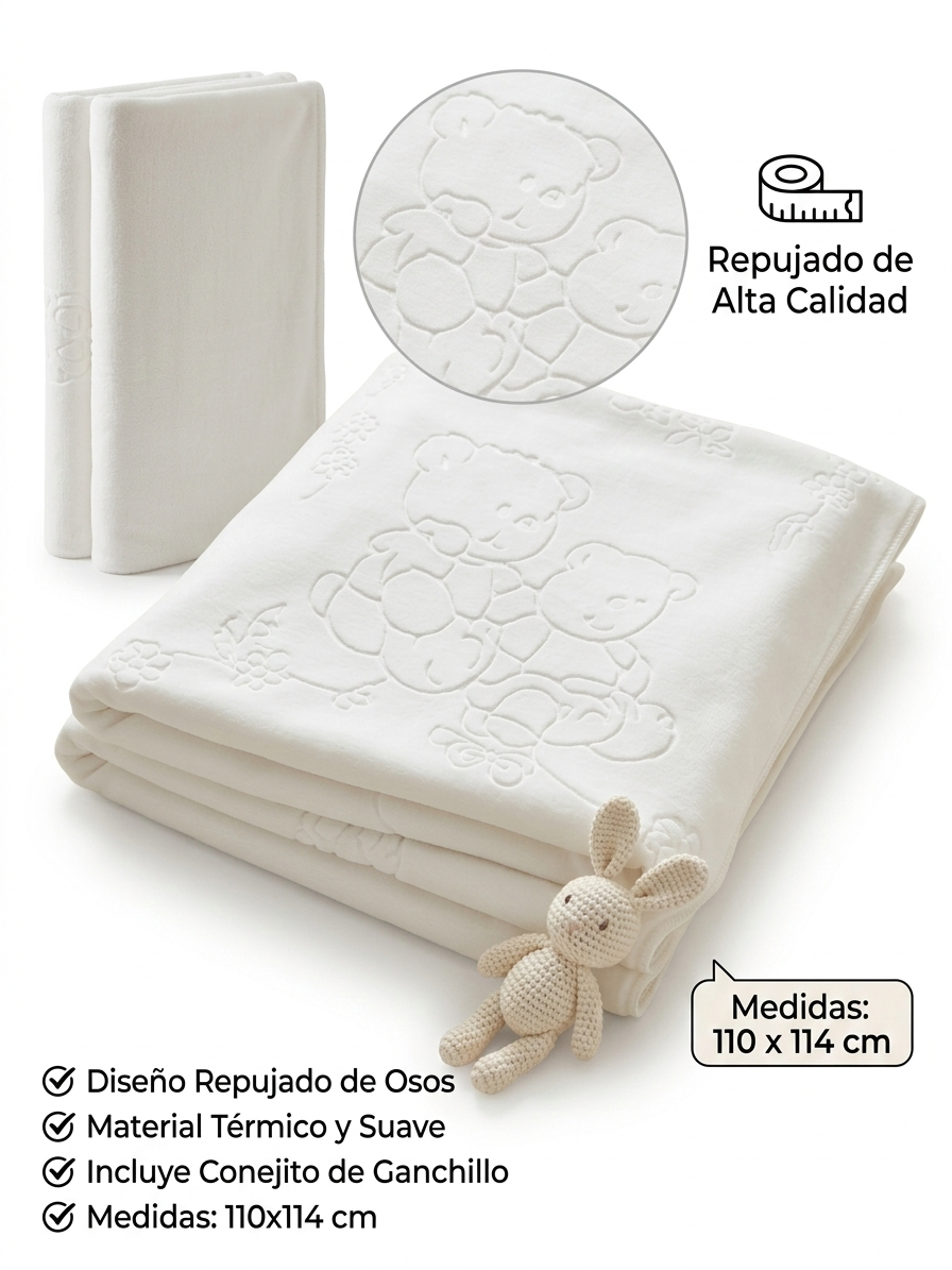Cobija Térmica Mallorca 2 Ply Nube 110 x 140