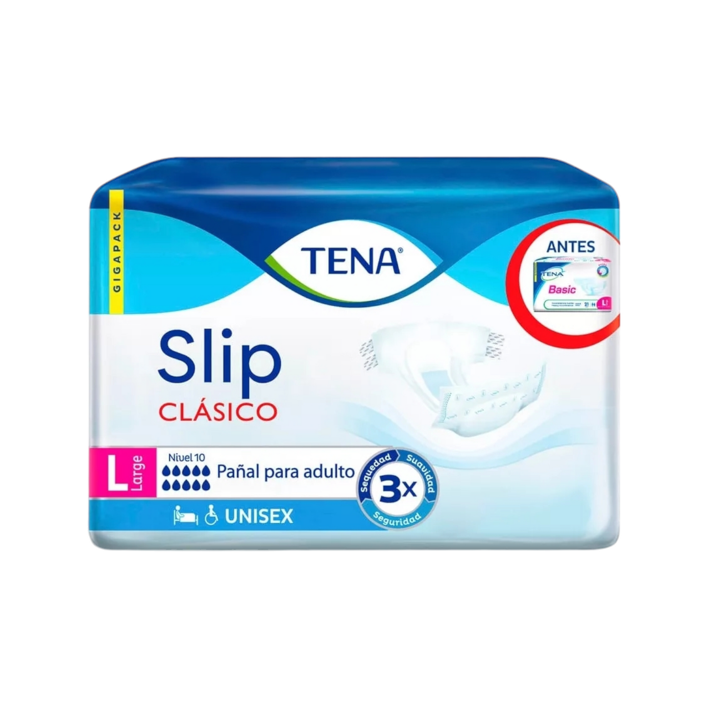 Pañal Tena Slip Clasico Talla L x 30 Unidades