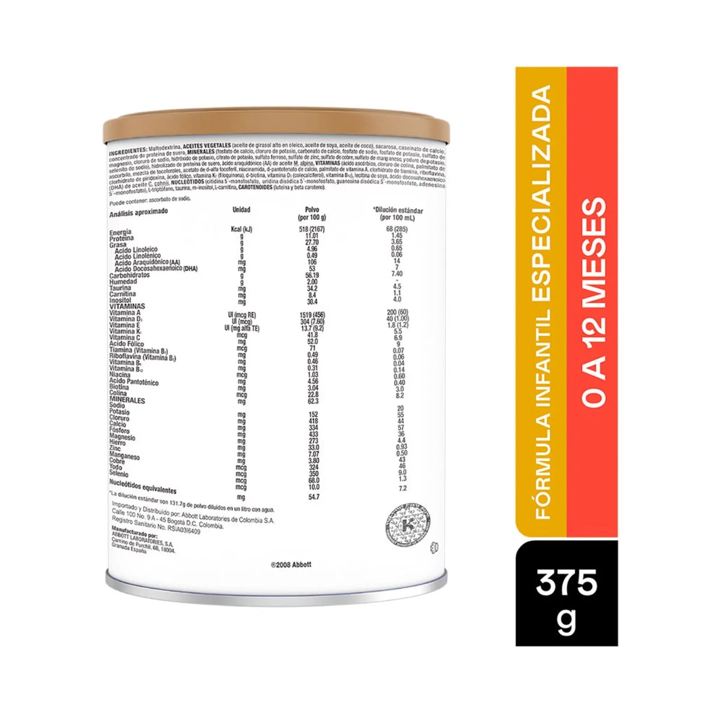 Fórmula Leche Similac Senstive Sin Lactosa x 375 Gramos