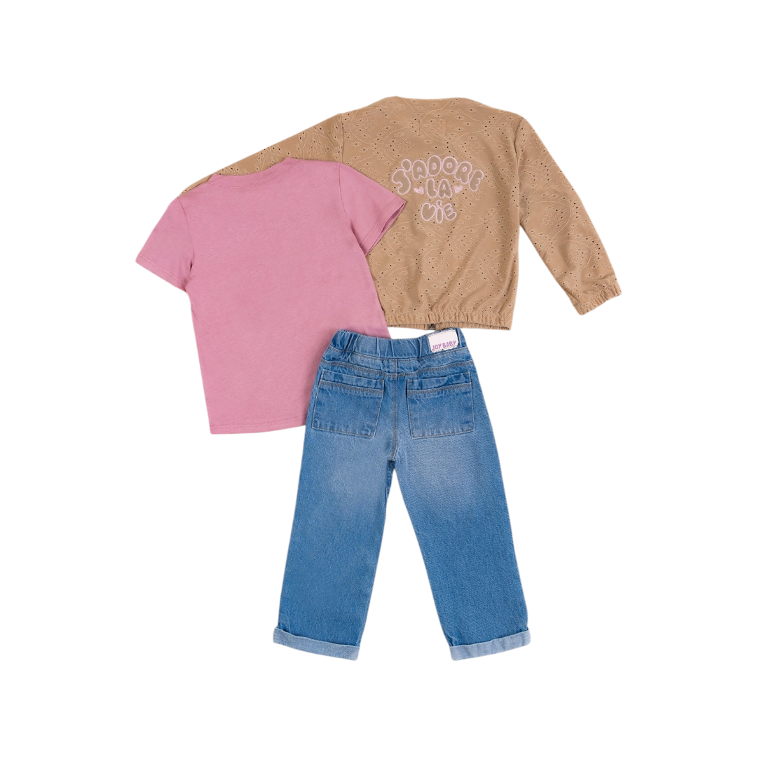 Conjunto 3 Piezas Beige