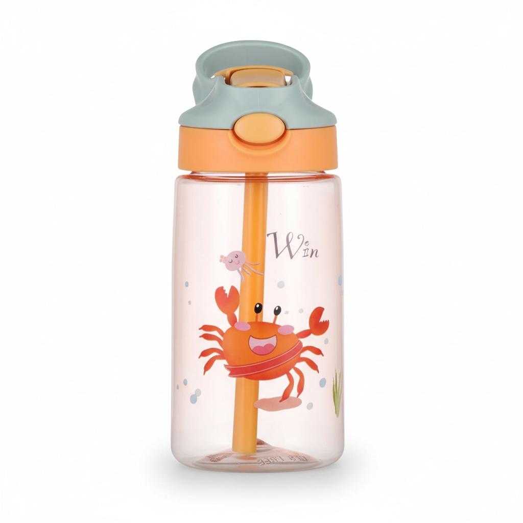 🐳 Botellas de Agua Infantiles con Diseño de Animales Marinos 🦀