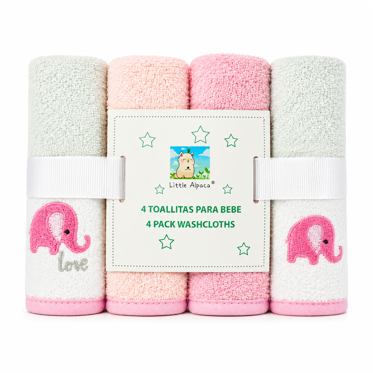 Toallitas Limpia Babitas para Bebé x4 | 100% Algodón | Little Alpaca
