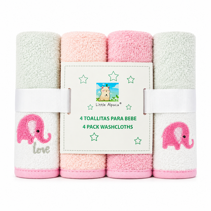 Toallitas Limpia Babitas para Bebé x4 | 100% Algodón | Little Alpaca