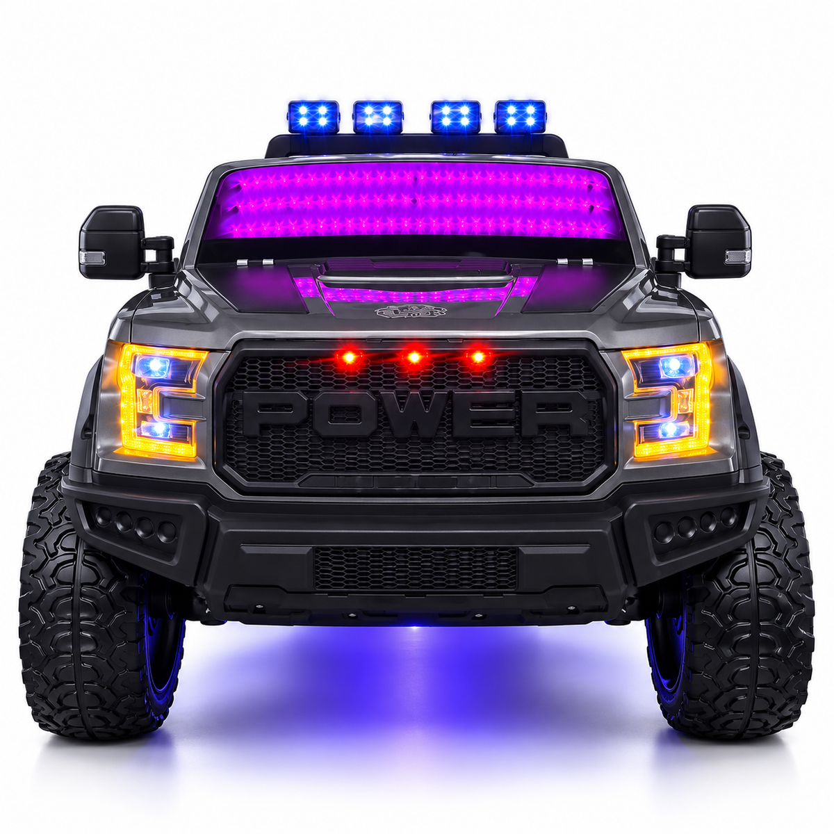 Camioneta Eléctrica Ford F150 Raptor 24V de 2 Puestos | 4 Motores, Control Remoto, Llantas En Goma Y Pantalla