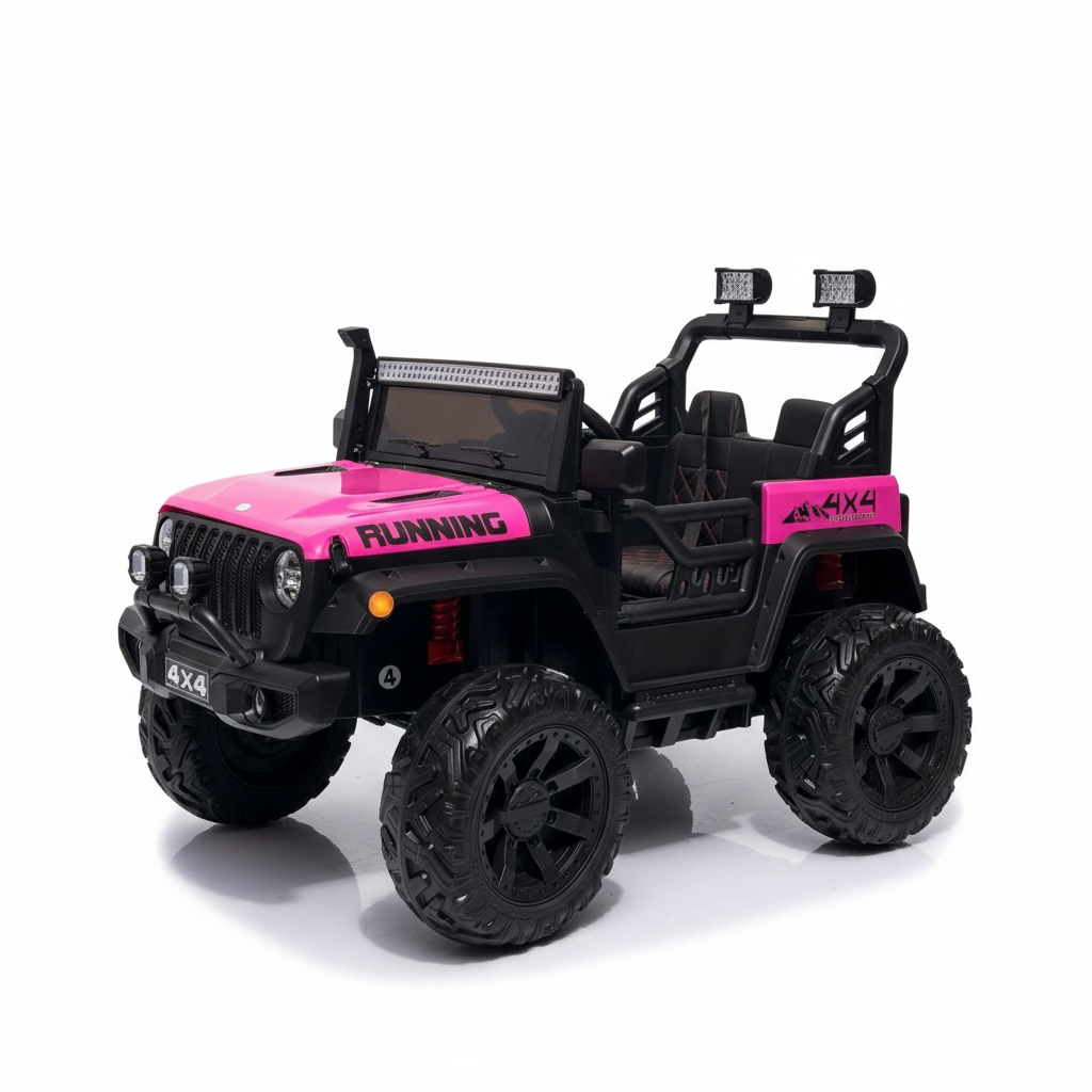 Carro Jeep Eléctrico 2 Puestos  Running  Llantas En Goma y Control Remoto Maxibaby