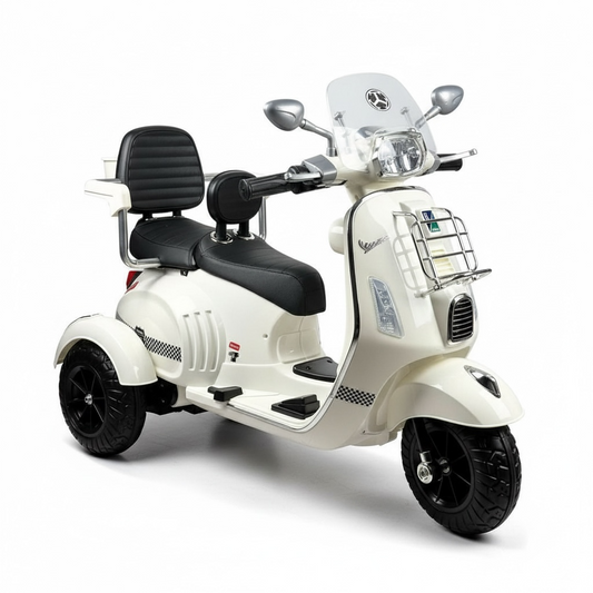 Moto Vespa 2 Puestos, Llantas En Goma Con Control Remoto