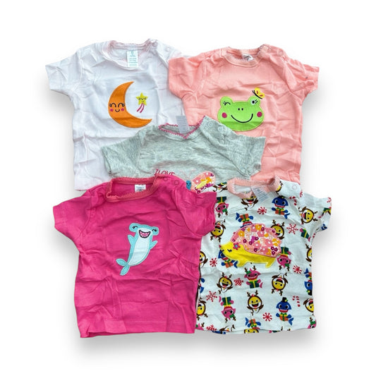 Estuche x 5 Camisetas Bordados Carter’s Niña