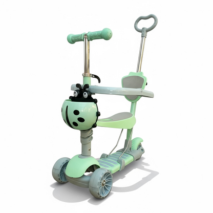 Patineta Scooter Mariquita Monopatín 5 en 1 con Luces LED