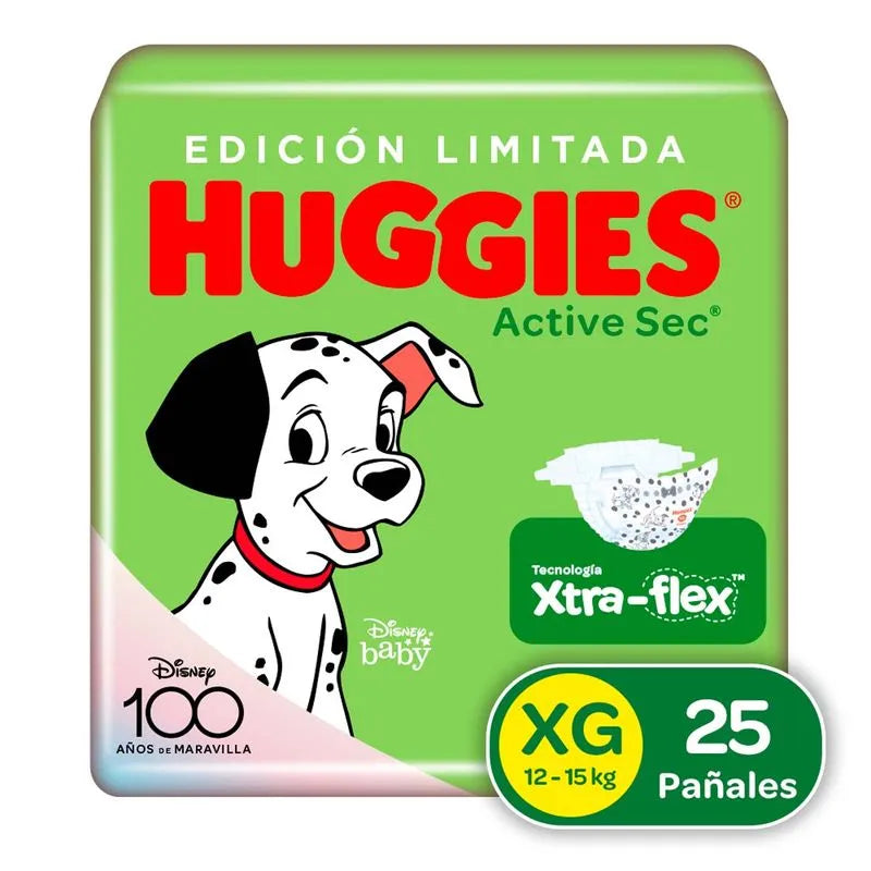 Pañal Huggies Active Sec Etapa 4 x 25 unidades