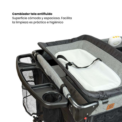 Corral Cuna Colecho Silver De Lujo Maxibaby