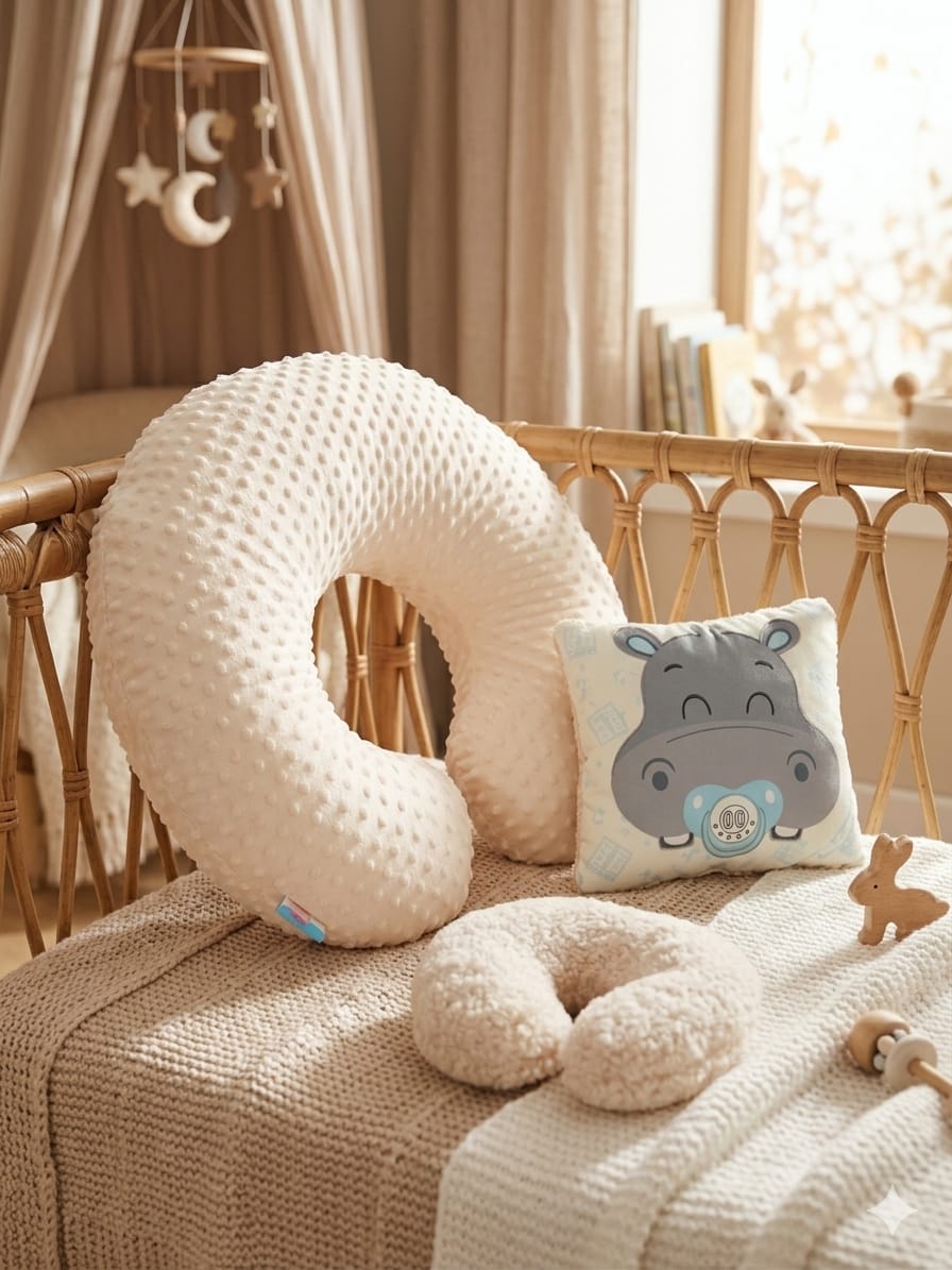 Cojin De Lactancia Con 2 Almohadas Tela Burbuja
