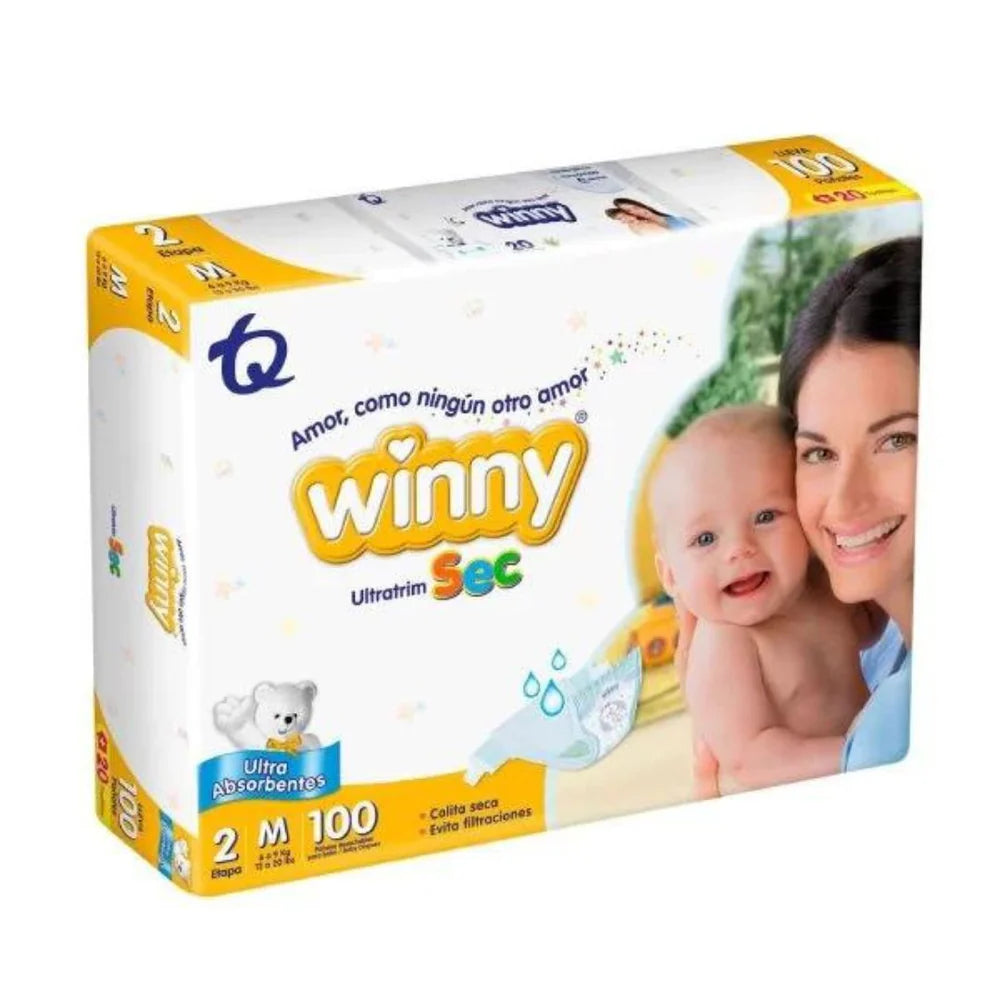 Pañal Winny Ultratrim Sec Etapa 2 x 100 unidades