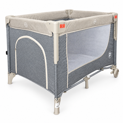 Cuna Corral Colecho Priori Madison  Plus Con Cambiador y Mosquitero Tela En Lino Premium