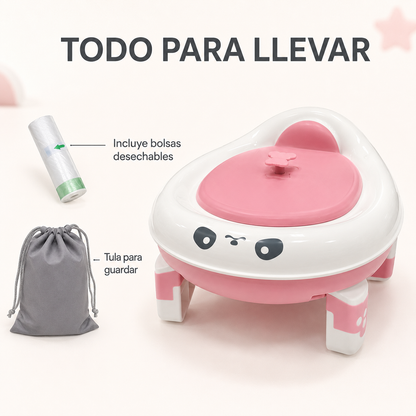 Vasenilla Portátil Plegable para Bebé con Bolsas y Tula