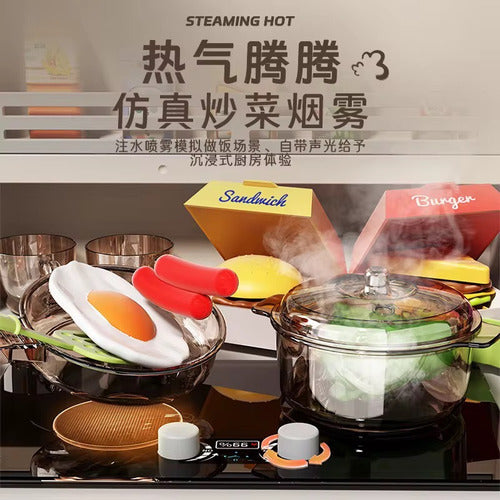 Cocina De Juguete 65 Piezas Electrica Altura 82 Cms