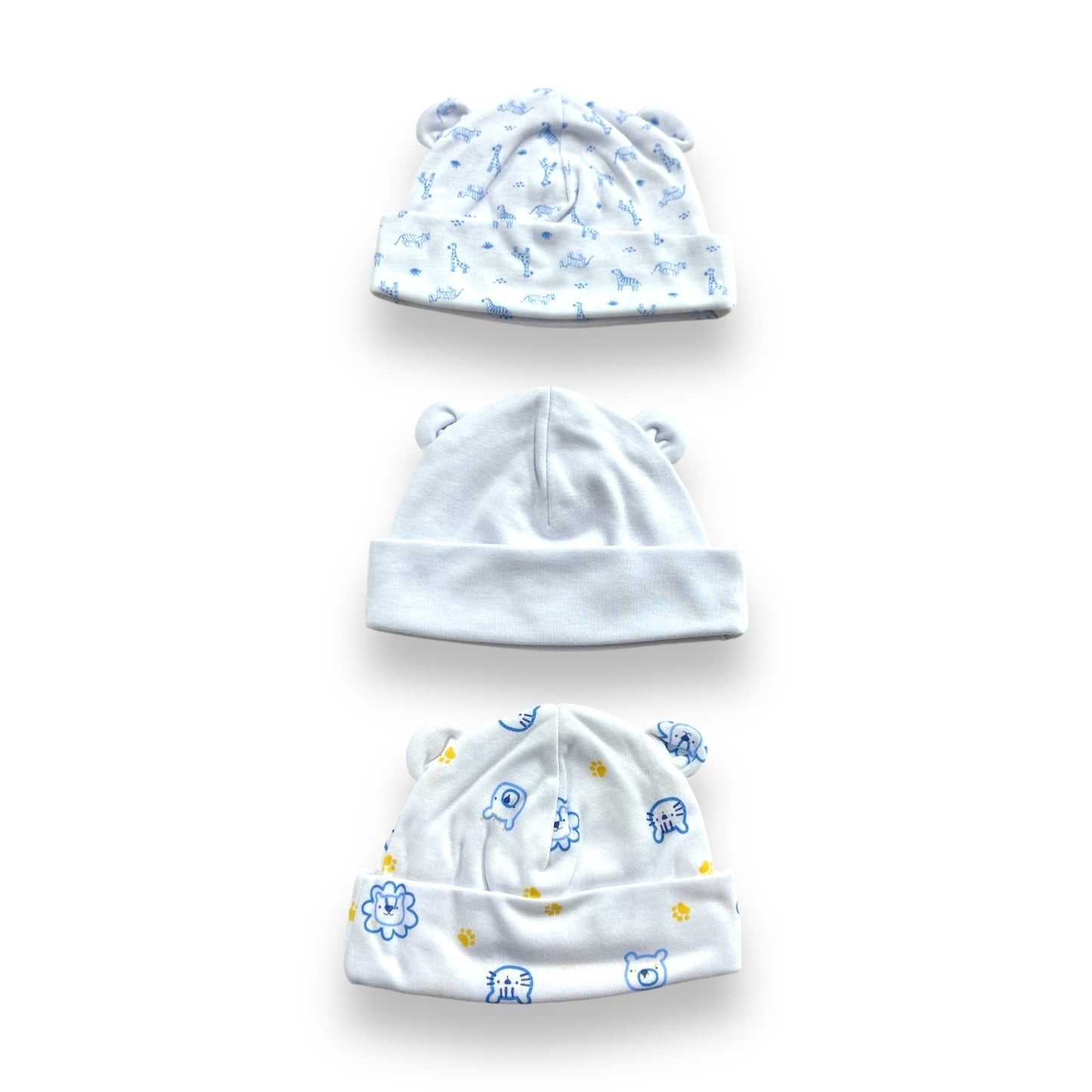 Gorros x 3 En Algodon Para Niño