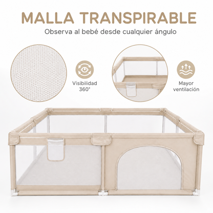 Corral de Juegos Grande 2,00 × 1,80 m con 30 Pelotas Bebesu