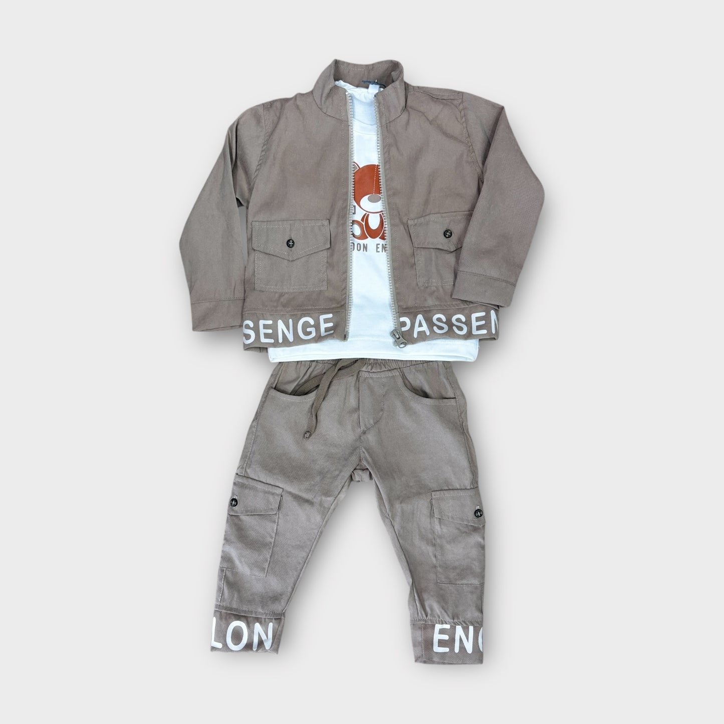 Conjunto 3 Piezas Cargo Beige