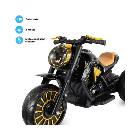 Moto Electrica Para Niños Renegade Xl Negro Prinsel