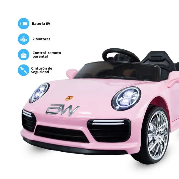 Carro Montable Eléctrico Cayman Prinsel Rosado Con Control Remoto