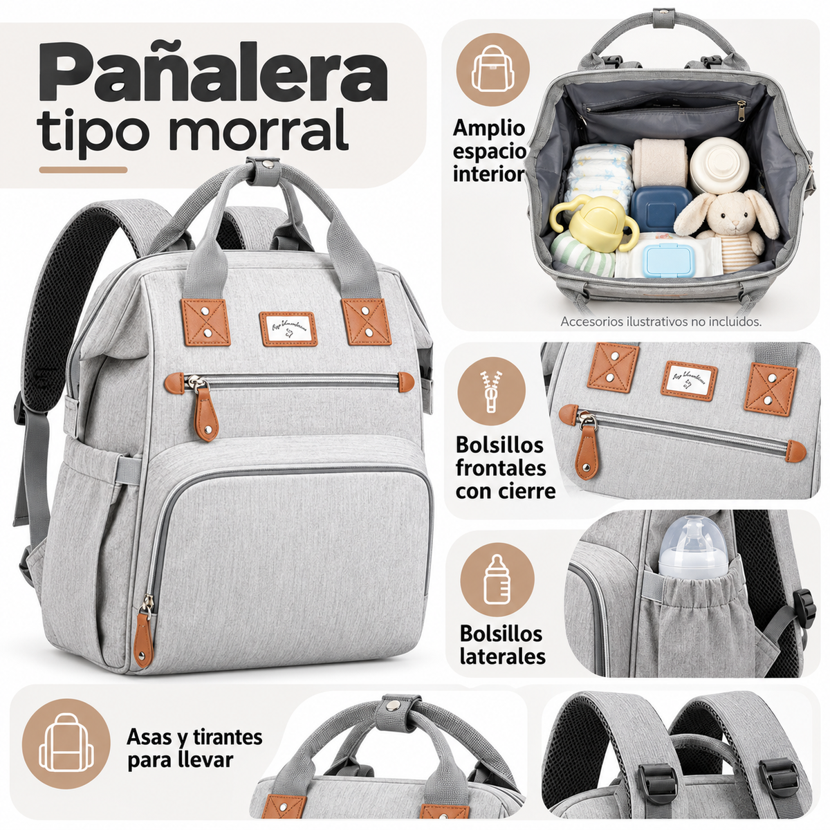 Pañalera Tipo Morral para Bebé