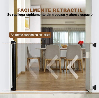 Barrera Puerta Retráctil Seguridad Para Bebes Niños