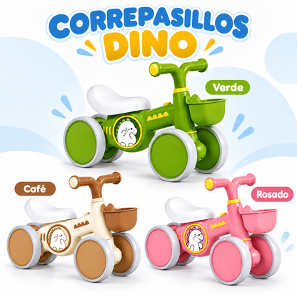 Bici Correpasillos Dino con canasta y 4 ruedas WS835B-4