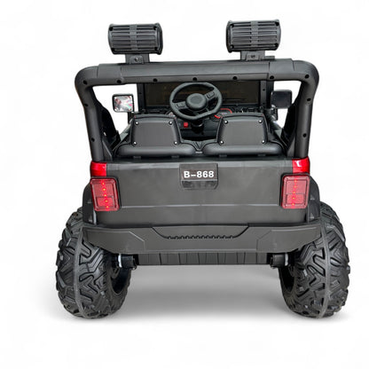 Carro Jeep Eléctrico 2 Puestos 868 Running  Llantas En Goma y Control Remoto Metalizado